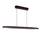 Linear LED Pendant Light in Walnut and Iron for Modern Dining and Kitchen