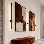 Linear LED Wall Sconce in Black or Gold – Ultra-Thin Nordic Design