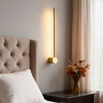 Linear LED Wall Sconce in Black or Gold – Ultra-Thin Nordic Design