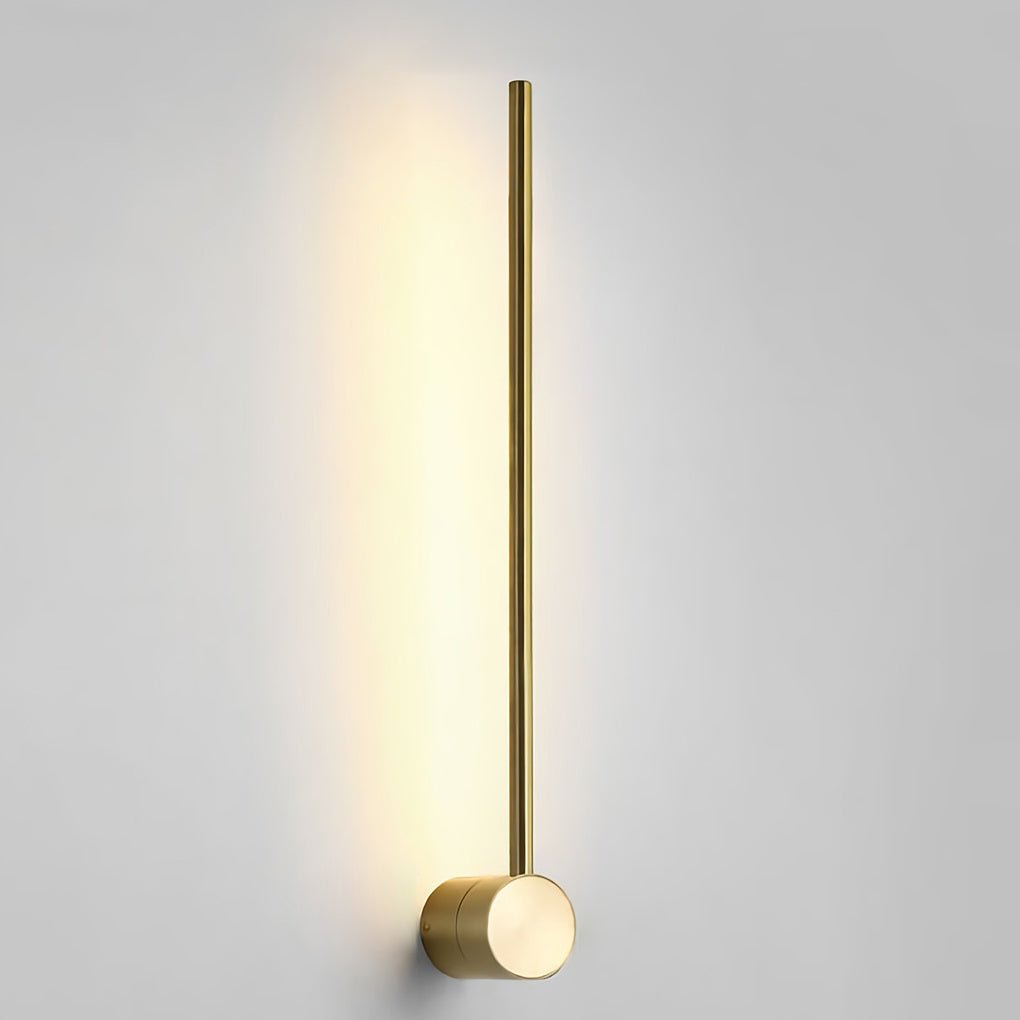 Linear LED Wall Sconce in Black or Gold – Ultra-Thin Nordic Design
