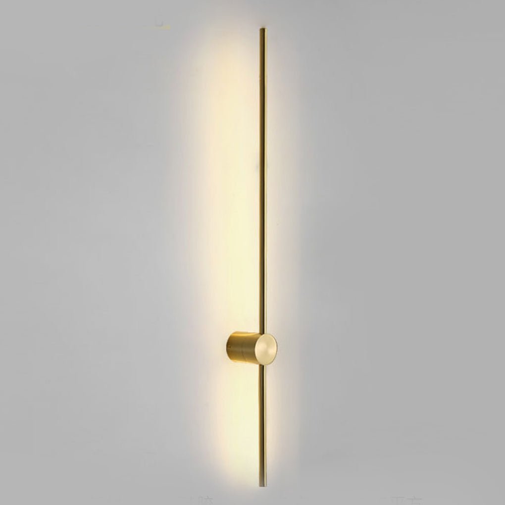 Linear LED Wall Sconce in Black or Gold – Ultra-Thin Nordic Design