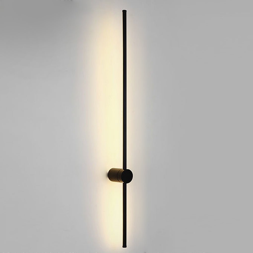 Linear LED Wall Sconce in Black or Gold – Ultra-Thin Nordic Design