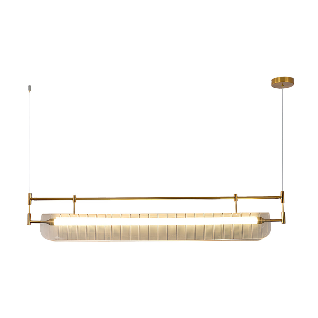 Nordic Linear LED Pendant Light, Minimalist Long Strip Ceiling Lamp for Dining Room and Kitchen Island