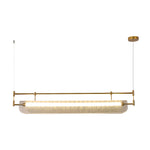 Nordic Linear LED Pendant Light, Minimalist Long Strip Ceiling Lamp for Dining Room and Kitchen Island
