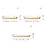Nordic Linear LED Pendant Light, Minimalist Long Strip Ceiling Lamp for Dining Room and Kitchen Island