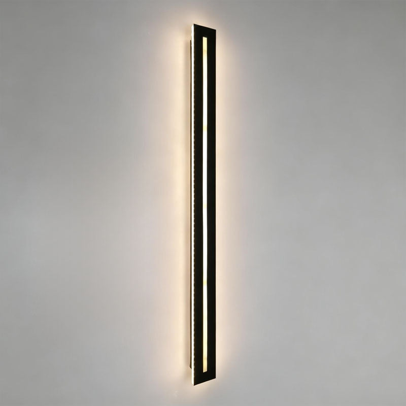 Linear LED Wall Sconce in Black Iron with Acrylic Diffuser