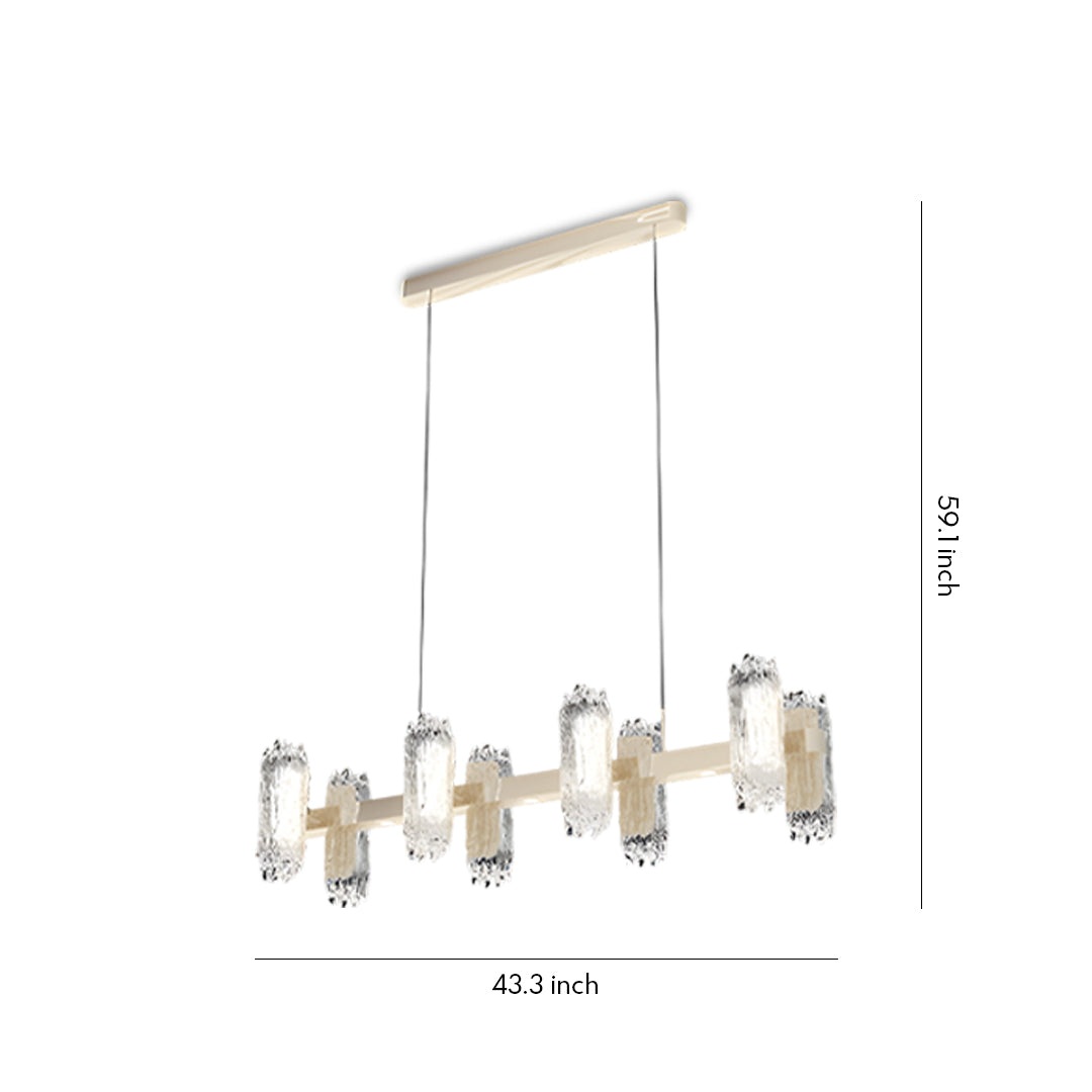 Aurelia Modern Metal Chandelier with Acrylic Shades, Gold Finish, LED