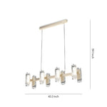 Aurelia Modern Metal Chandelier with Acrylic Shades, Gold Finish, LED