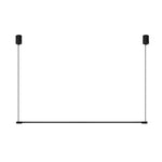 Modern Linear LED Pendant Light in Black for Dining Room and Kitchen Island