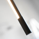 Modern Linear LED Pendant Light in Black for Dining Room and Kitchen Island