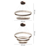 Aurelia Round LED Chandelier in Champagne Gold for Modern Interiors
