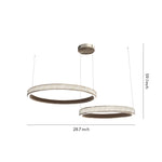 Aurelia Round LED Chandelier in Champagne Gold for Modern Interiors