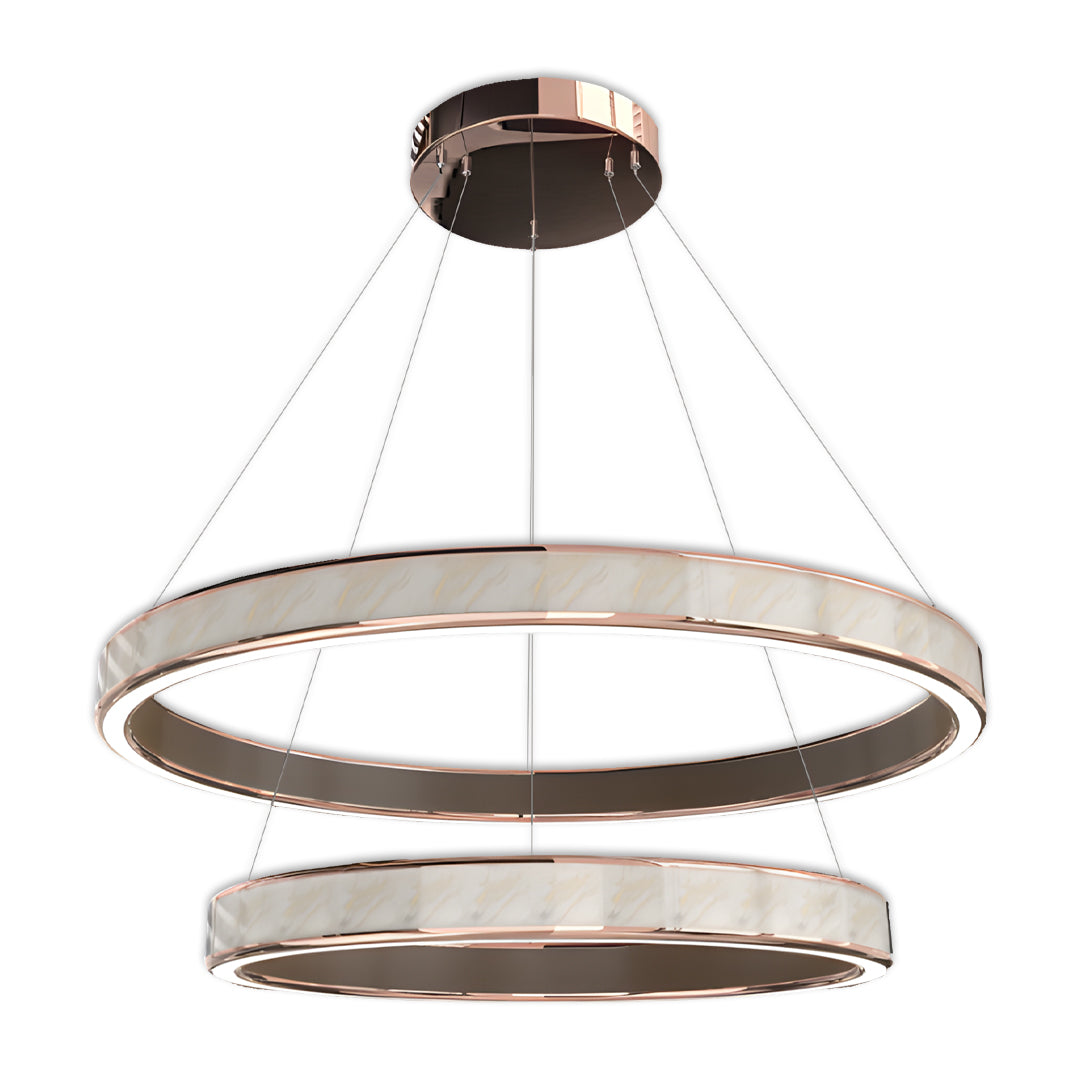 Aurelia Round LED Chandelier in Champagne Gold for Modern Interiors