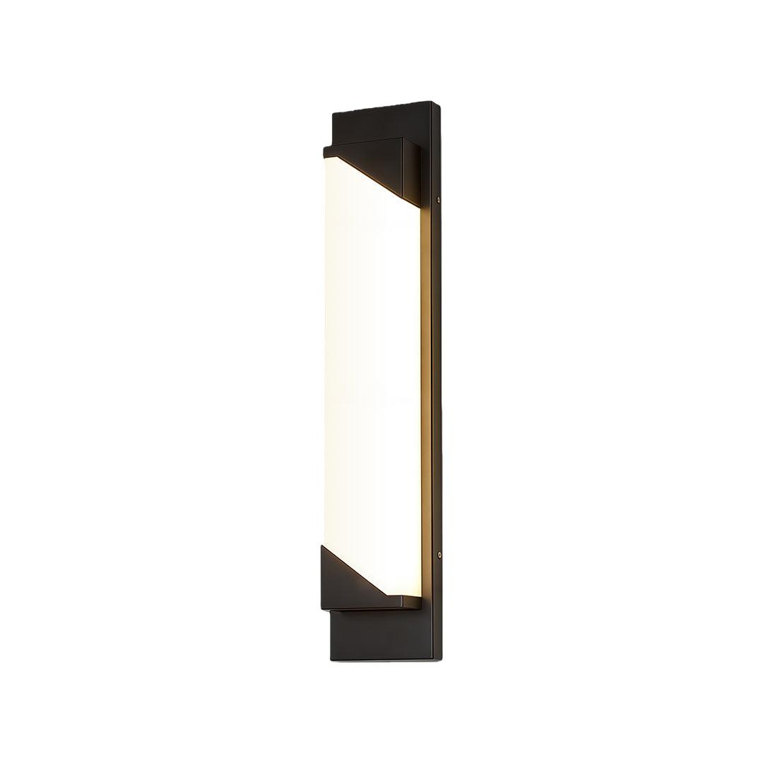 Modern Minimalist Outdoor Linear Wall Light in Sand-Black Stainless Steel