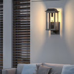 Minimalist Waterproof Outdoor Wall Sconce in Matte Black Aluminum