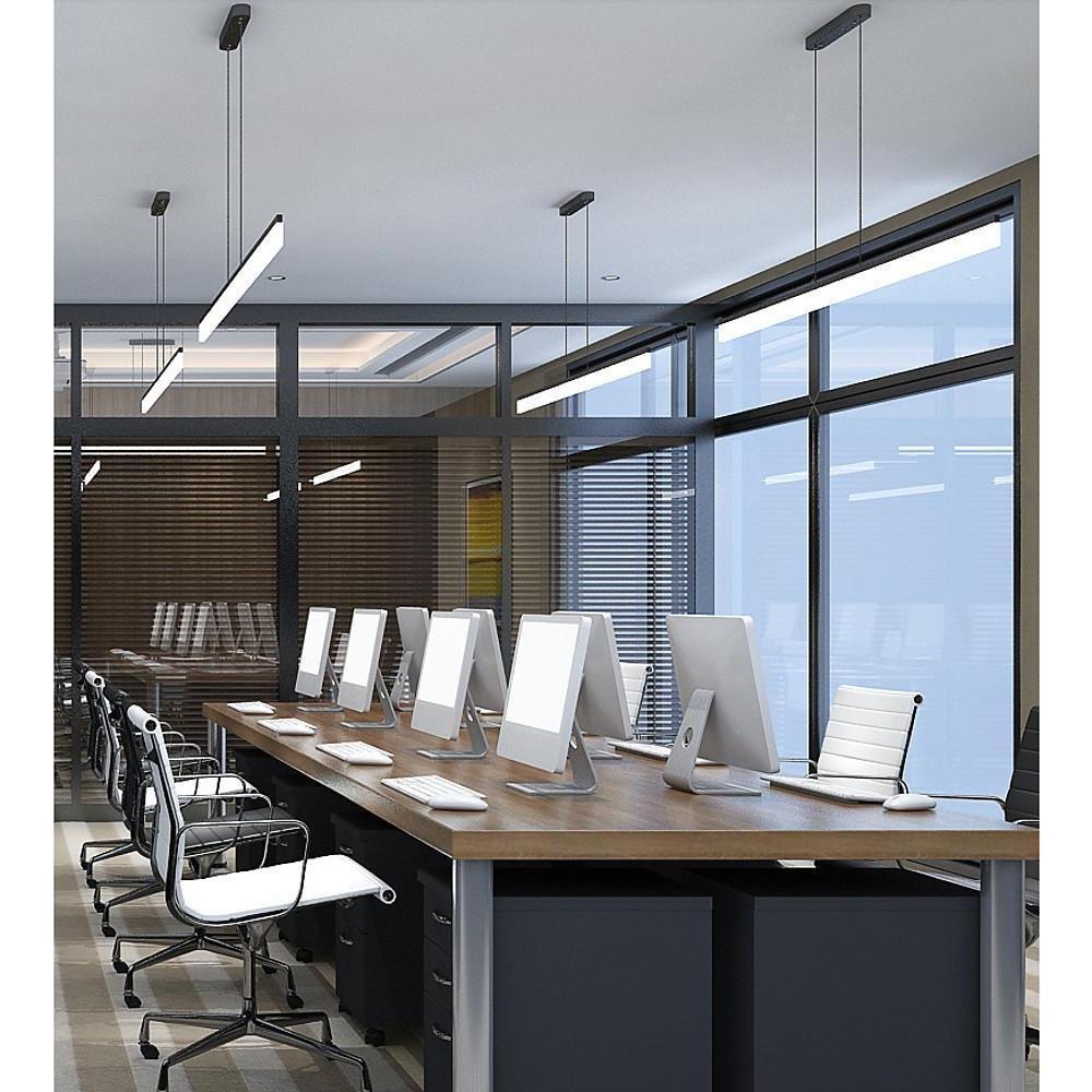 Linear LED Pendant Light in Aluminum and Acrylic for Modern Interiors