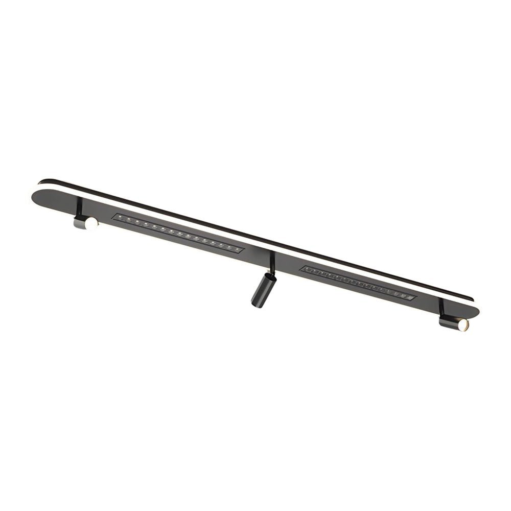 Linear LED Ceiling Light with Adjustable Spotlights, 3-Step Dimming