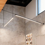 Nordic Minimalist Linear Pendant Light with Adjustable Height