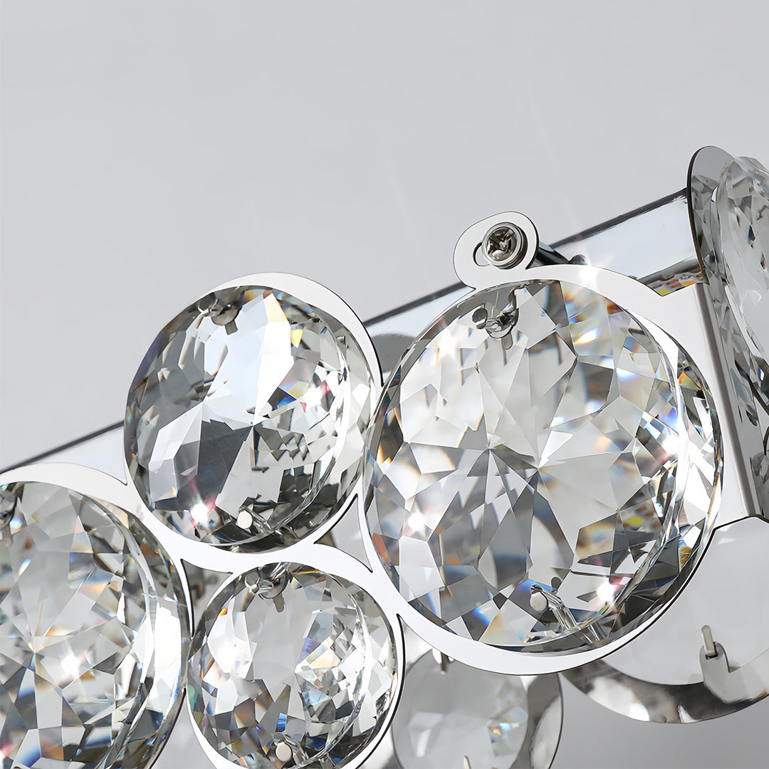 Linear Crystal Pendant Light in Silver Finish for Modern Interiors