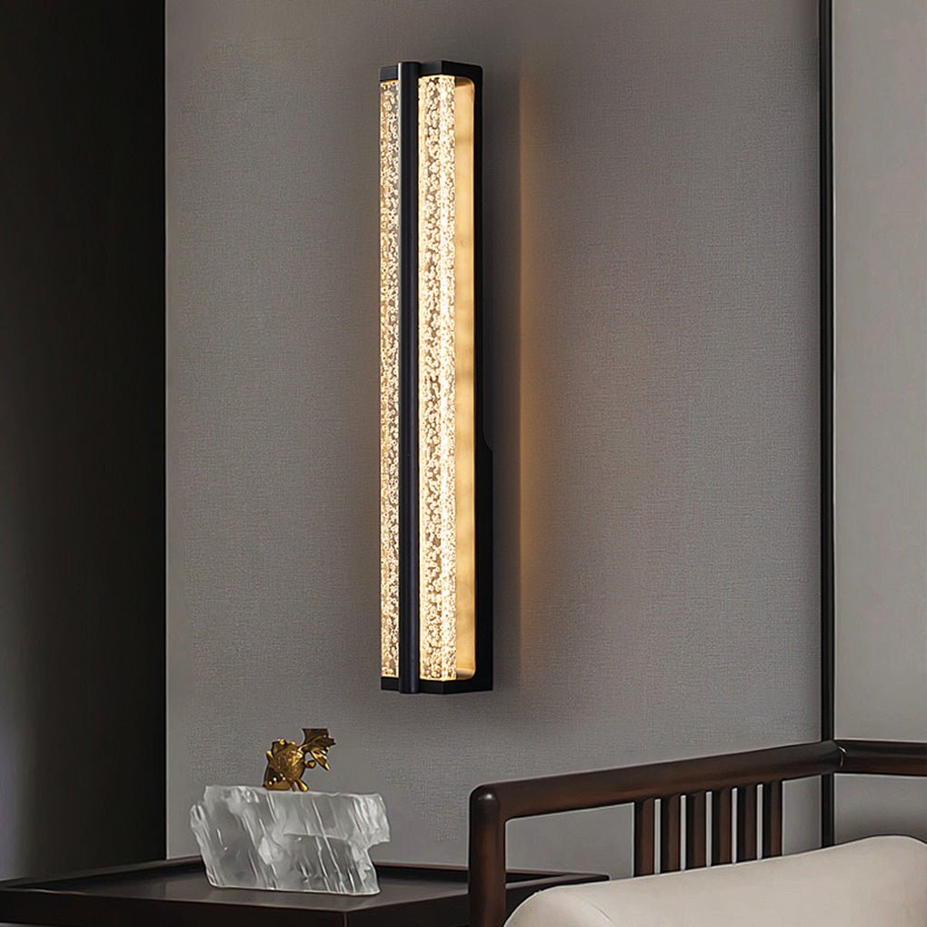 Aurelia Crystal Wall Sconce in Black Stainless Steel