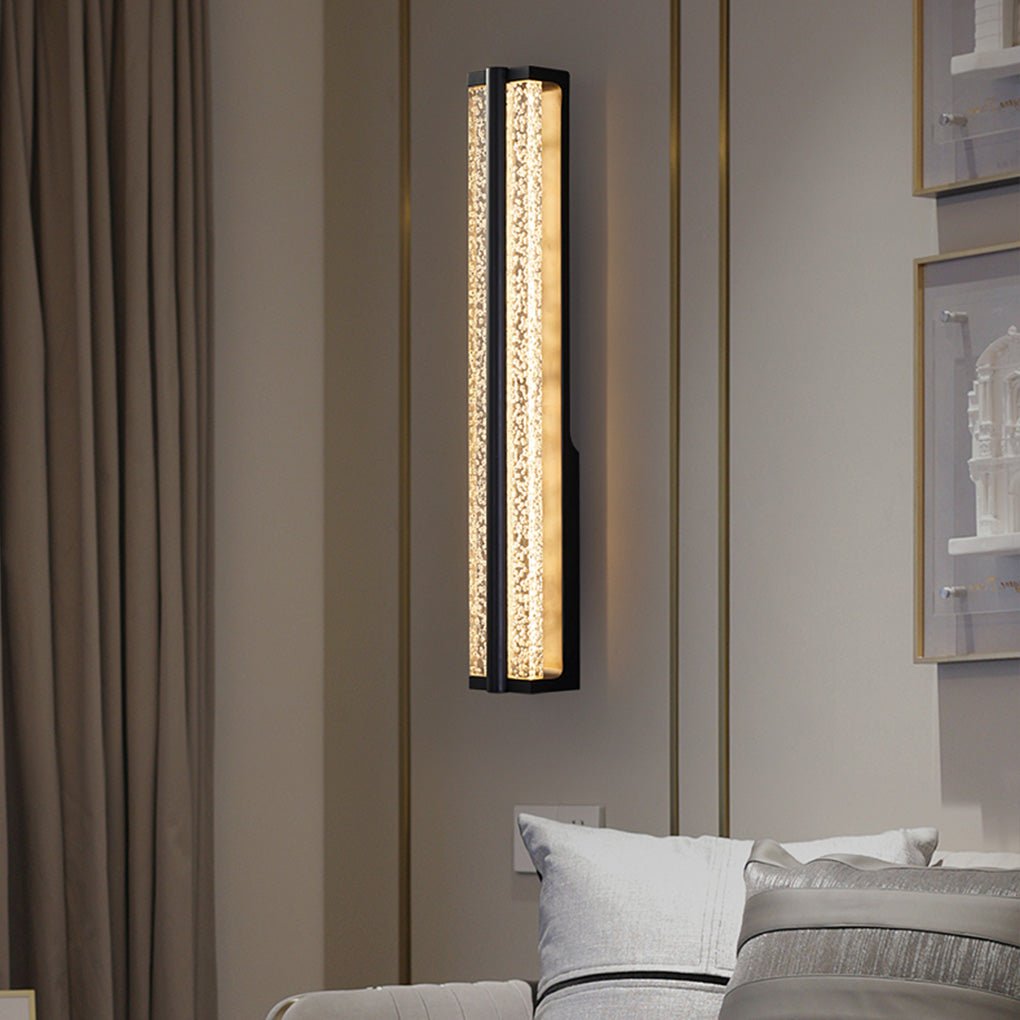 Aurelia Crystal Wall Sconce in Black Stainless Steel