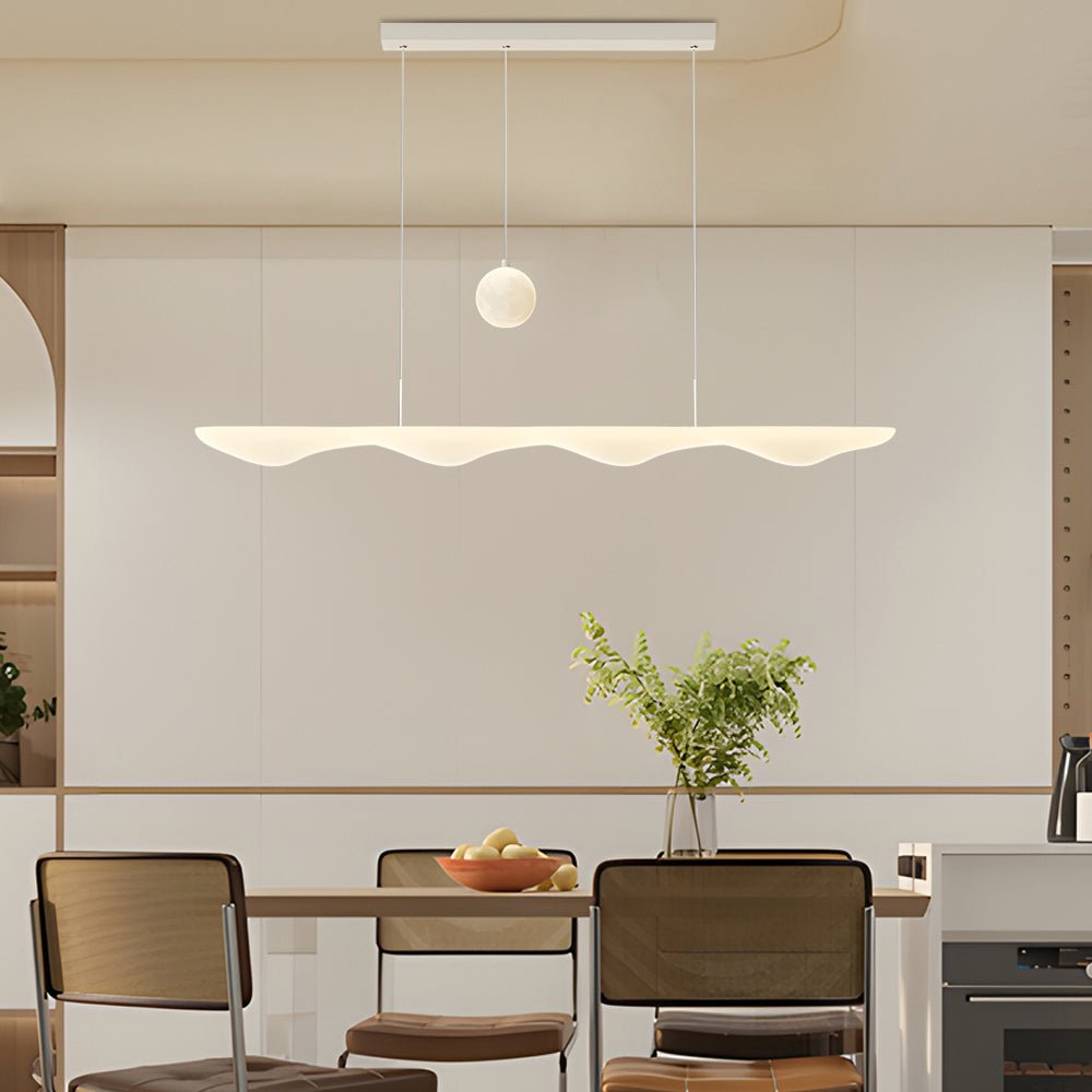 Lumière Blanche Wave LED Chandelier with Three-Step Dimming