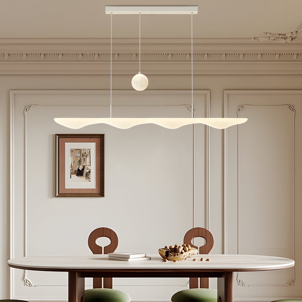 Lumière Blanche Wave LED Chandelier with Three-Step Dimming