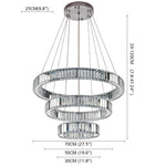 Chrome Crystal 3 Tier Pendant Light Modern Chandelier