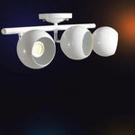 3 Light Bowled Metal Semi Flush Mount Ceiling Light Modern Bright