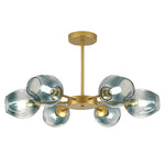 Aurelia Glass Globe Sputnik Chandelier – Nordic LED Ceiling Light