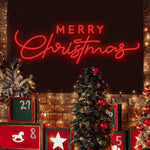 Luminous Merry Christmas Acrylic LED Sign – Modern Holiday Wall Art