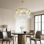 Aurelia Crystal Chandelier in Brass, Chrome, or Black