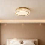 Luxury Crystal Flush Mount Ceiling Light with Chrome Frame and LED
