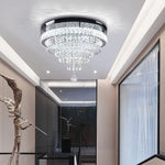 Aurelia Crystal Flush Mount Ceiling Light in Gold Stainless Steel