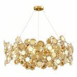 Aurelia Gold Modern Chandelier with Glass Shades