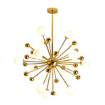 Aurelia 12-Light Gold Sputnik Chandelier in Glass and Iron for Modern Interiors