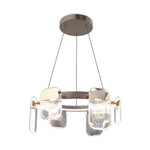 Italian Crystal Chandelier Minimalist Gold LED Ceiling Light