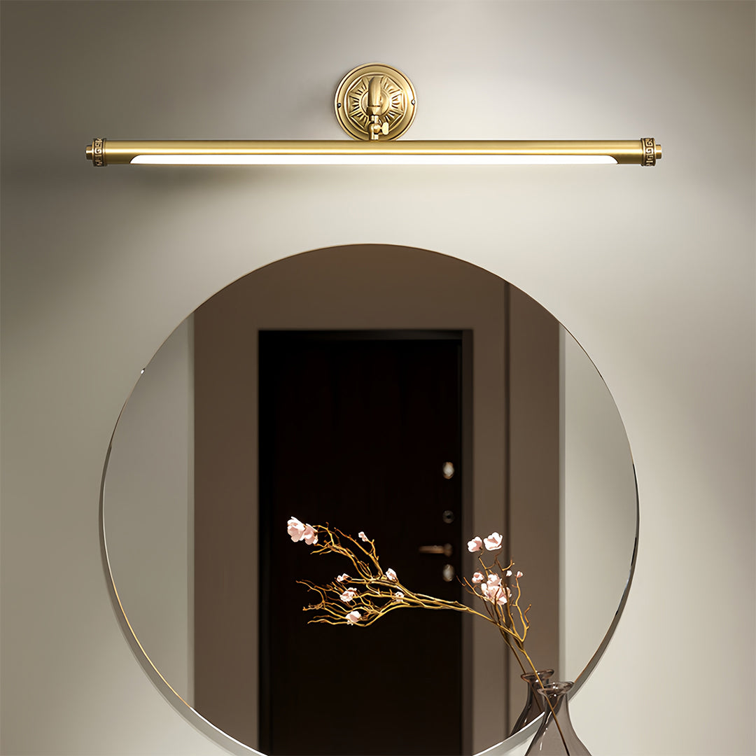 European Pure Copper Vanity Light in Gold for Bathroom Mirror