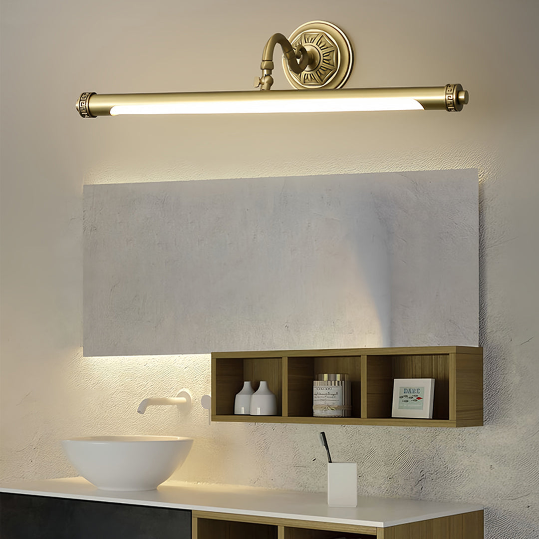 European Pure Copper Vanity Light in Gold for Bathroom Mirror