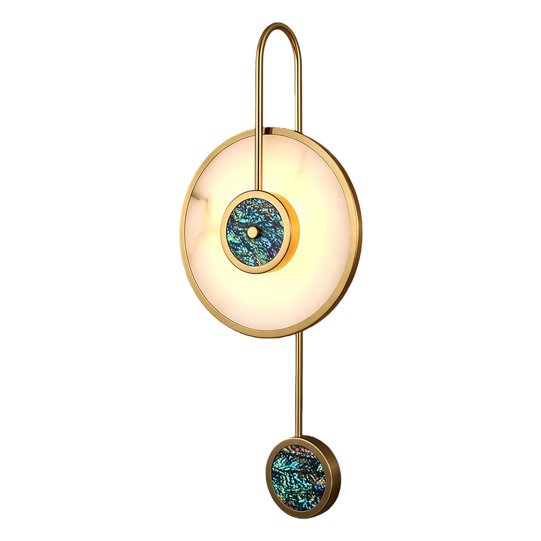 Marble LED Wall Sconce with Gold Accents for Modern Interiors