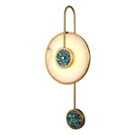Marble LED Wall Sconce with Gold Accents for Modern Interiors
