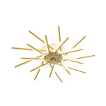 Aurelia Iron Ceiling Fan with Dimmable LED Light – Modern Flush Mount