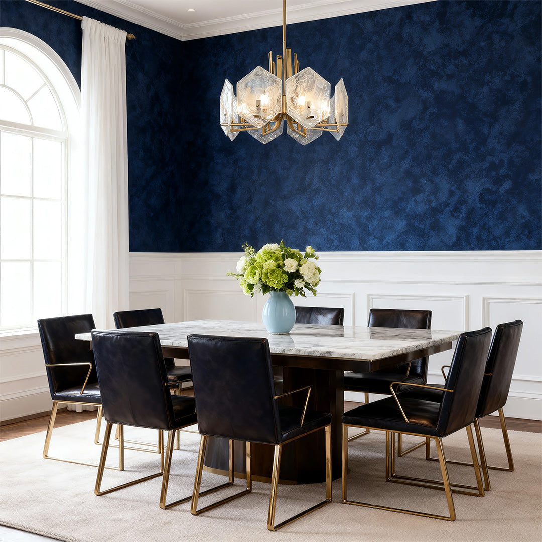 Aurelia Gold Geometric Chandelier – Vintage Industrial Pendant Light for Dining & Living Spaces