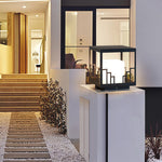 Minimalist Outdoor Pillar Light in Matte Black Stainless Steel