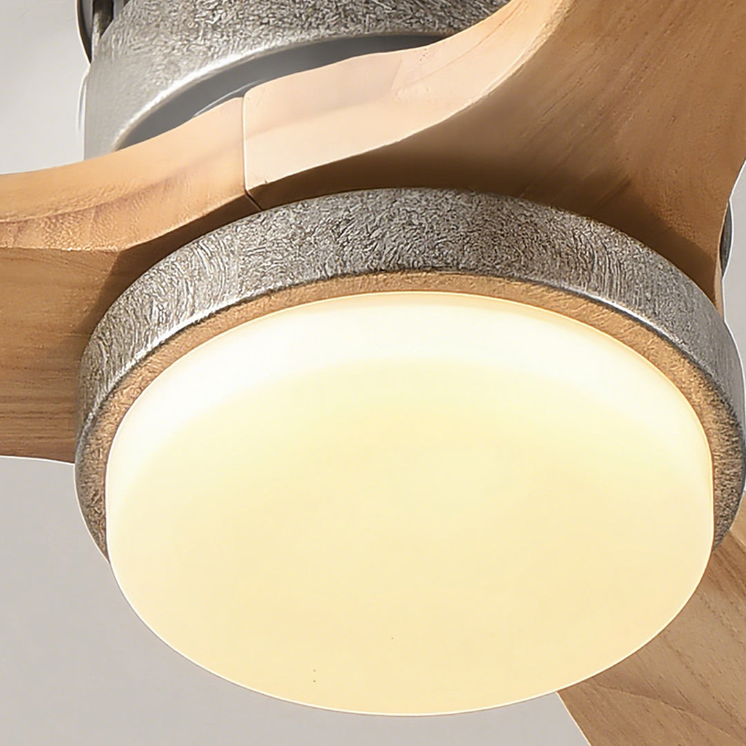 Aria 3-Blade Wood Ceiling Fan with Integrated LED Light