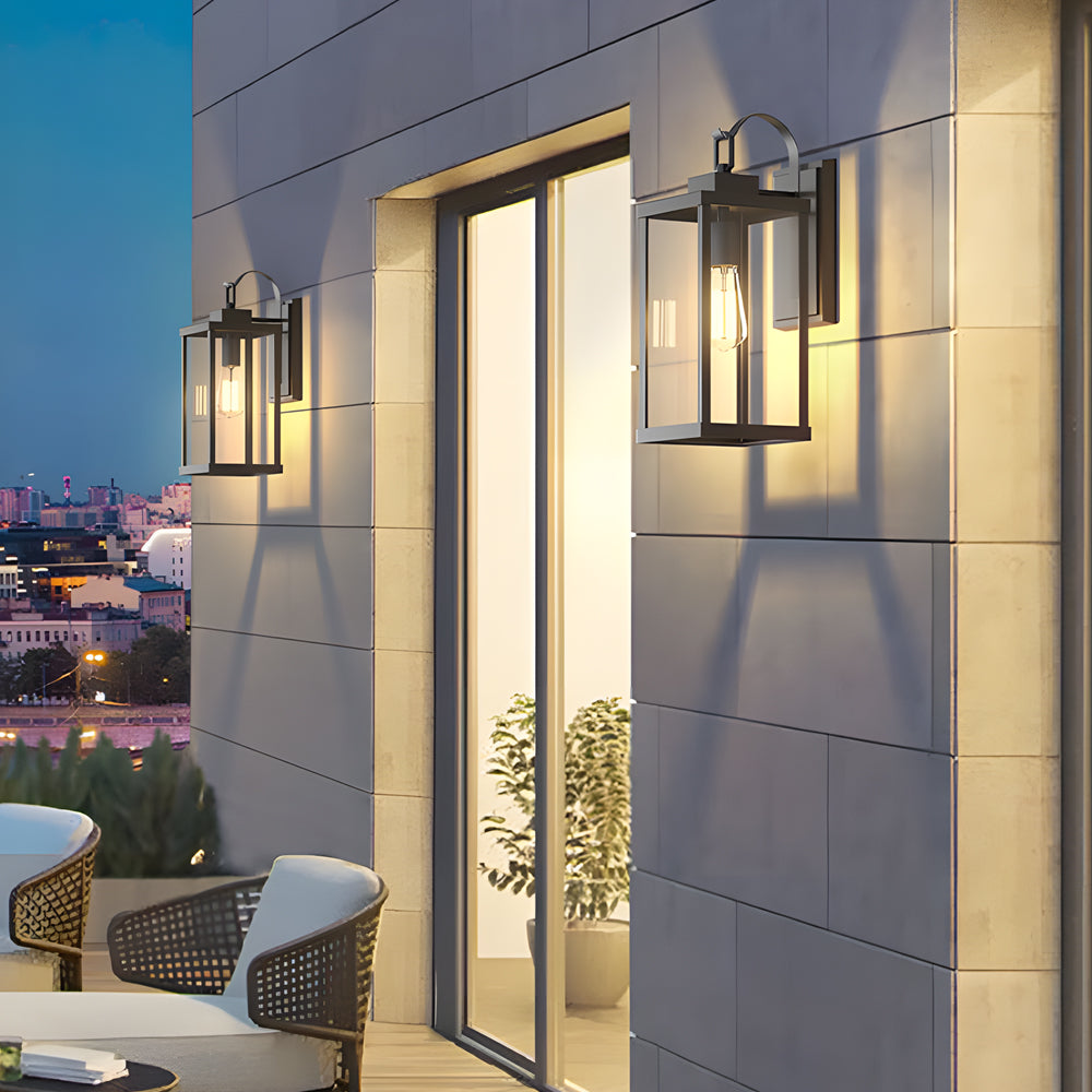 Minimalist Waterproof Outdoor Wall Sconce in Matte Black Aluminum