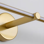 Linear LED Semi Flush Mount Ceiling Light in Black and Brass