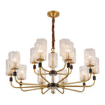 Aurelia Copper Glass Chandelier — Modern Minimalist Luxury Pendant Light