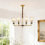Aurelia Copper Glass Chandelier — Modern Minimalist Luxury Pendant Light