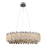 Champagne Gold Crystal Chandelier with Adjustable Chain, French Palace Style Ceiling Light